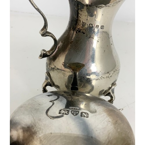 338 - SILVER CREAM JUG AND SUGAR BOWL 175g