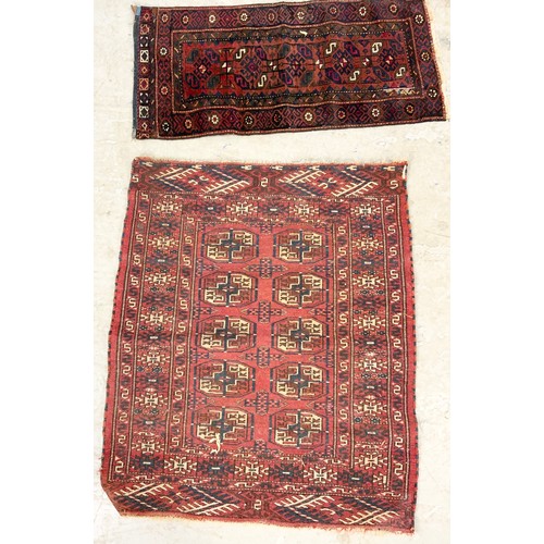 698 - 5 SMALL RUGS / PRAYER MATS LARGEST 108cm x 75cm