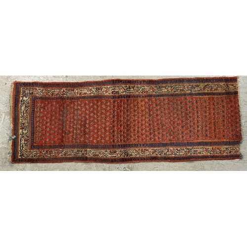 691 - 2 RED GROUND RUNNERS LARGEST 240cm x 85cm