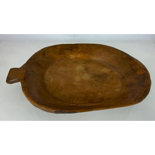 335 - WOODEN  DAIRY BOWL WIDTH 51cm