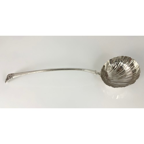 274 - HALMARKED HESTER BATEMAN 1770 LONDON LARGE ORNATE LADLE  184g