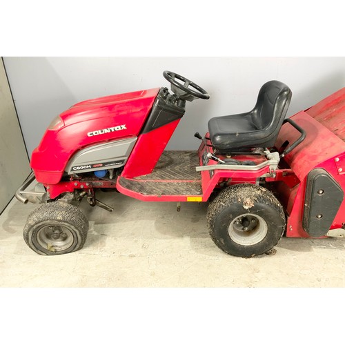 504 - COUNTAX C800H 4 WHEEL DRIVE RIDE ON MOWER WITH CUTTING DECK AND GRASS COLLECTOR