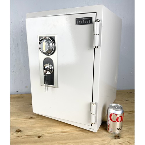 320 - LEABANK COMBINATION SAFE WITH KEY  50cm TALL