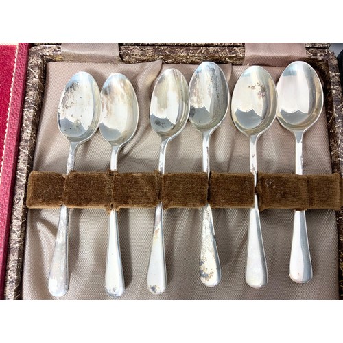 201 - 3 SETS OF CASED HALLMARKED SILVER  TEA SPOONS