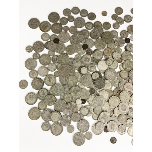 399 - TIN OF MIXED HALF CROWNS, FLORINS , TWO SHILLINGS, ONE SHILLINGS , SIXPENCE’S, THREEPENCE’S ETC APPR... 