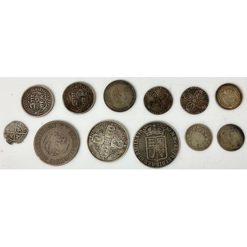 394 - MISC. GEORGIAN SILVER AND OTHER COINS INC. HAMMERED