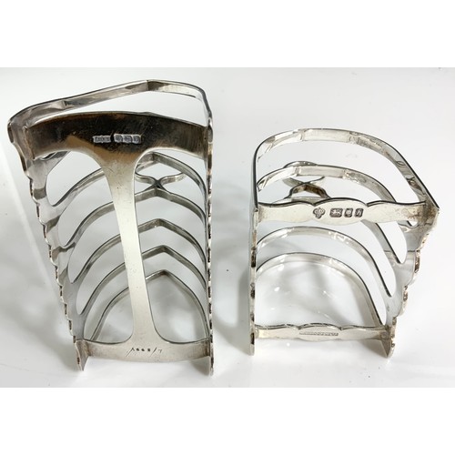 236 - 2 HALLMARKED SILVER TOAST RACKS 241g