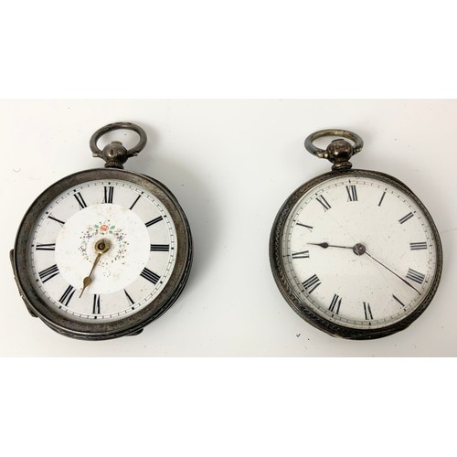 424 - TWO SILVER POCKET WATCHES