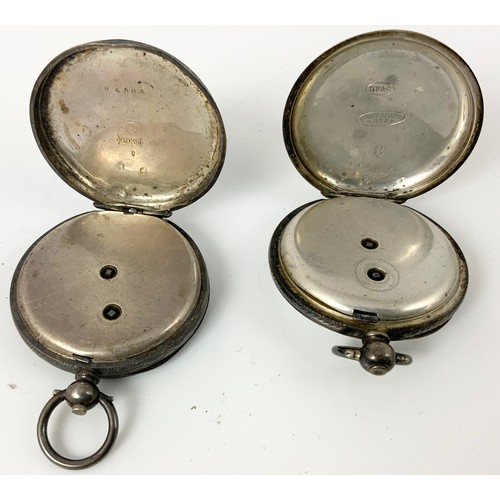 424 - TWO SILVER POCKET WATCHES