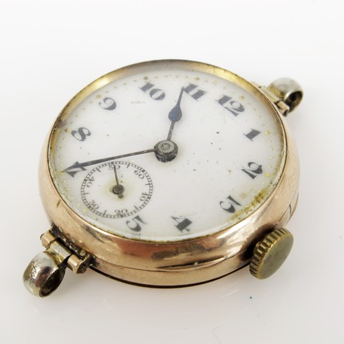 441 - LADIES 9CT GOLD WATCH WITH ROLEX MOVEMENT