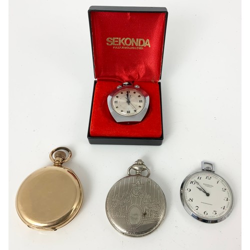 428 - WALTHAM GOLD PLATED AND OTHER POCKET WATCHES