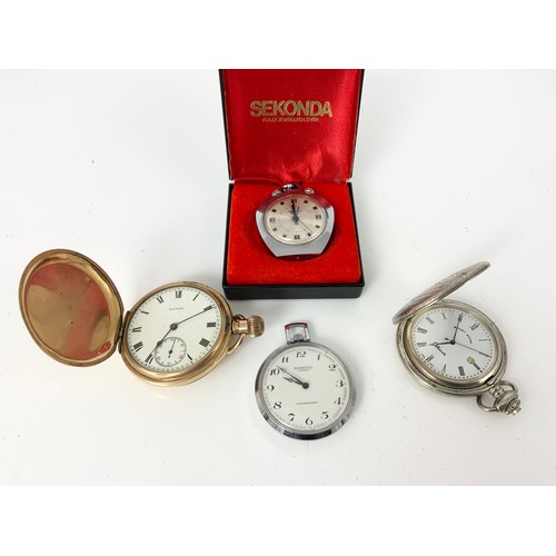 428 - WALTHAM GOLD PLATED AND OTHER POCKET WATCHES