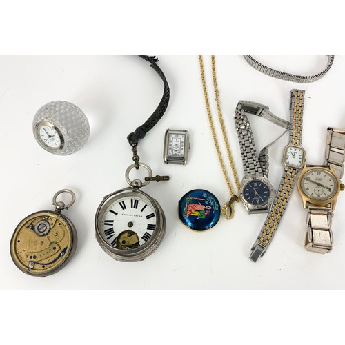 438 - 2 SILVER CASED POCKET WATCHES AND OTHERS