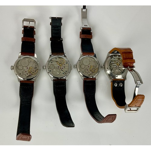 456 - 4 LARGE DIAL GENTS WRIST WATCHES