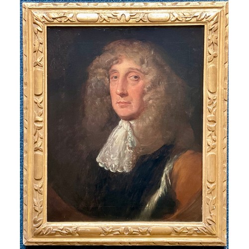 2 - OIL ON CANVAS PORTRAIT OF A GENTLEMAN, LABELLED VERSO ‘A COPY BY GEORGE RICHMOND OF A FINE KNELLER F... 