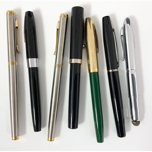 125 - COLLECTION OF FOUNTAIN PENS ETC. INC. BOXED PARKER AND WATERMAN AND OTHERS