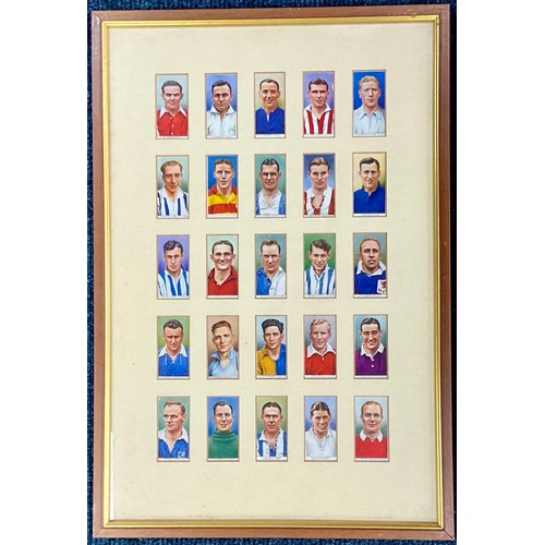 462 - 2 SETS OF 25  ASSOCIATION FOOTBALLER 1935 'WILLS ' CIGARETTE CARDS IN FRAMES