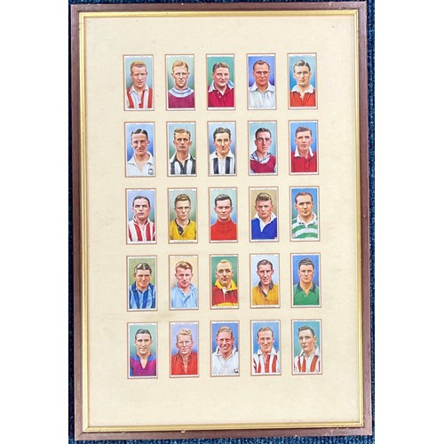 462 - 2 SETS OF 25  ASSOCIATION FOOTBALLER 1935 'WILLS ' CIGARETTE CARDS IN FRAMES