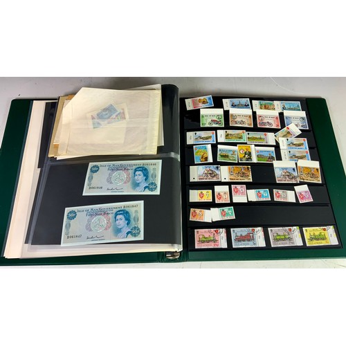 486 - STAMP INTEREST, A COLLECTION OF ISLE OF MAN STAMPS IN A LINDNER ALBUM, SPARCE COLLECTION PLUS FDC’S ... 