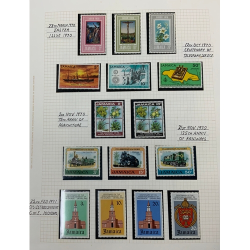 494 - BLUE STAMP ALBUM OF JAMAICA & MONTSERRAT, WELL PRESENTED COLLECTION