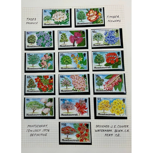 494 - BLUE STAMP ALBUM OF JAMAICA & MONTSERRAT, WELL PRESENTED COLLECTION