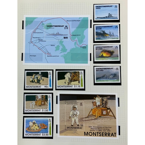 494 - BLUE STAMP ALBUM OF JAMAICA & MONTSERRAT, WELL PRESENTED COLLECTION