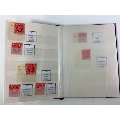 551 - SMALL ALBUM OF KING GEORGE V 1934-36 PHOTOGRAVE SHADE VARIETIES, SUPER LITTLE COMPLETE COLLECTION WE... 