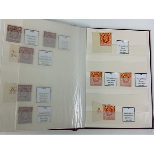 551 - SMALL ALBUM OF KING GEORGE V 1934-36 PHOTOGRAVE SHADE VARIETIES, SUPER LITTLE COMPLETE COLLECTION WE... 