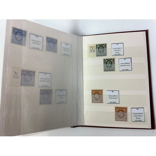 551 - SMALL ALBUM OF KING GEORGE V 1934-36 PHOTOGRAVE SHADE VARIETIES, SUPER LITTLE COMPLETE COLLECTION WE... 