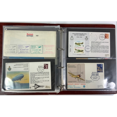 536 - ROYAL MAIL PRESENTATION PACKS ALBUM CONTAINING MOSTLY FLIGHT COVERS, MAJORITY ARE CONCORDE RELATED