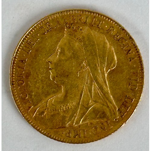 412 - 1899 QV GOLD SOVEREIGN