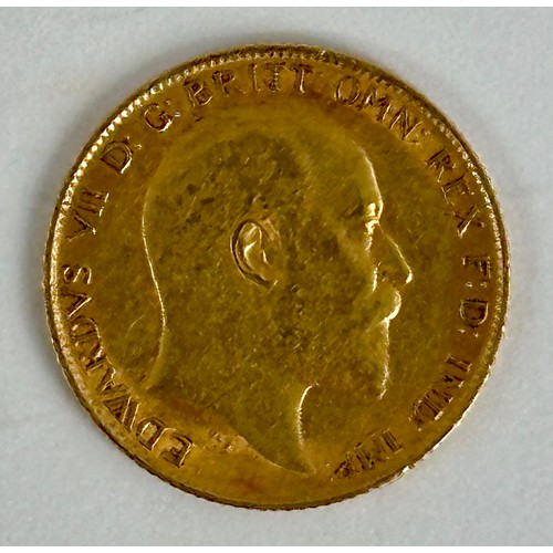 405 - 1908 HALF SOVEREIGN