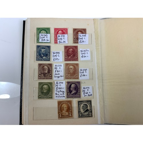 505 - STAMP INTEREST, USA IN SMALL BLACK STOCKBOOK, & PACKET, A HIGHLY CATALOGUED GROUP OF THE 1894 PORTRA... 