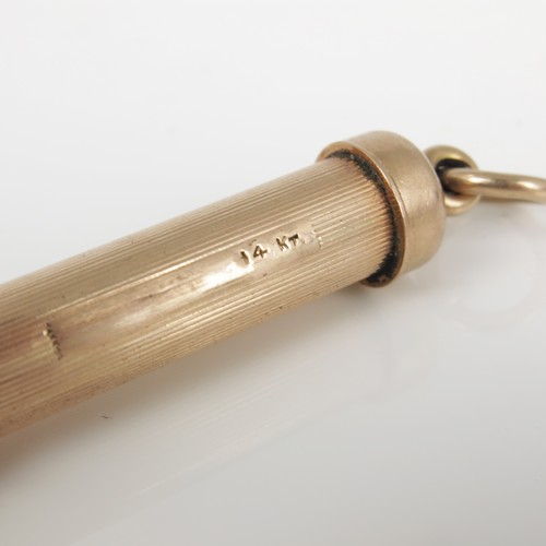 611 - PROPELLING PENCIL MARKED 14KT, INSCRIBED, APPROX. 32.2g gross