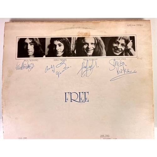 250 - SIGNED LP RECORD - FREE - S/T LP ISLAND ILPS-9104 - FIRST UK PRESSING GATEFOLD SLEEVE PINK LABEL SIG... 