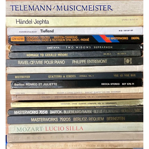 289 - 18 CLASSICAL BOX SETS INC. MOZART, BEETHOVEN, BARTOK, BERLIOZ, HANDEL ETC