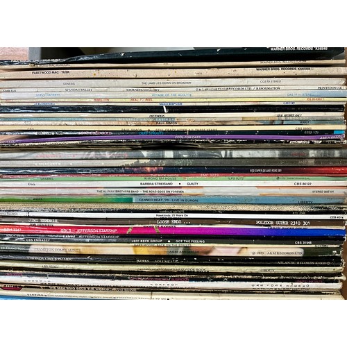 284 - GOOD SELECTION OF ROCK AND POP LP’S T/W 2 VINTAGE RETRO PLASTIC RECORD RACKS. ARTISTS INC. FRANK ZAP... 