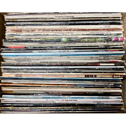 296 - OVER 70 MIXED GENRE VINYL LP’S FROM 1960’S THROUGH TO 1980’S T/W SOME 7” SINGLES