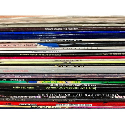 272 - BOX OF GOTH, ALTERNATIVE, PUNK AND POST PUNK LP’S INC. ALIEN SEX FIEND, BAUHAUS, FIELDS OF THE NEPHI... 