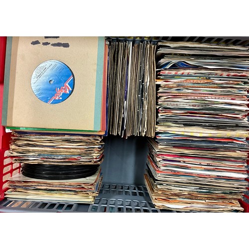 299 - VERY LARGE QUANTITY OF 7” SINGLES, MIXED GENRES SPANNING 4 DECADES, SOMETHING FOR EVERYONE. THREE CR... 