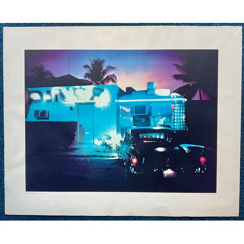 22 - ‘SUNSET DINER’ BY JACK MILLER (BRITISH 1945-2004) PENCIL SIGNED SILKSCREEN PRINT (STAGE PROOF FOR CO... 