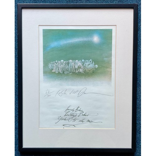 27 - RALPH STEADMAN ‘HEAVENLY BODIES, EARTHLY BODIES’ FRAMED LITHOGRAPHIC PRINT, PENCIL SIGNED AND NUMBER... 