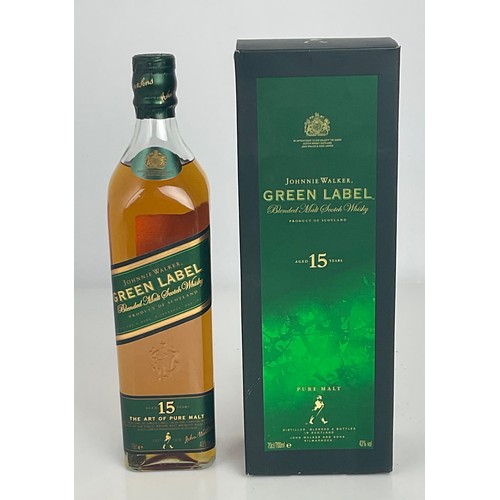 16 - JOHNNY WALKER GREEN LABEL BLENDED MALT WHISKY AGED 15 YEARS, 70 CL