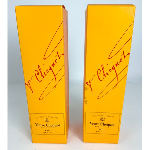 63 - VEUVE CLICQUOT, 2 BOTTLES CHAMPAGNE IN BOXES