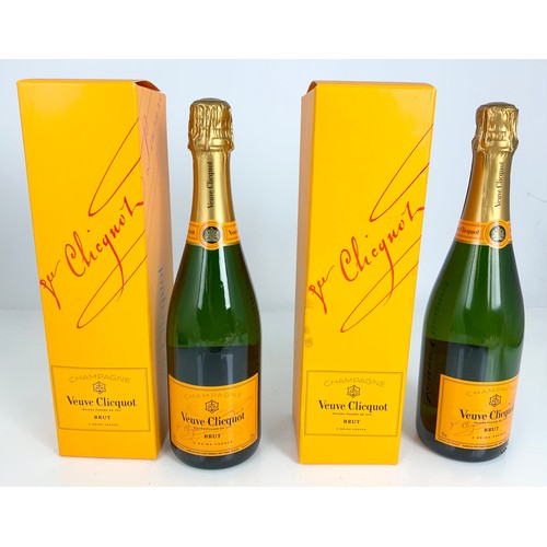 63 - VEUVE CLICQUOT, 2 BOTTLES CHAMPAGNE IN BOXES