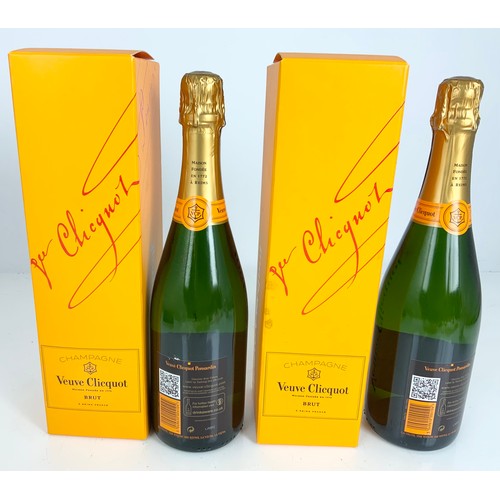 63 - VEUVE CLICQUOT, 2 BOTTLES CHAMPAGNE IN BOXES