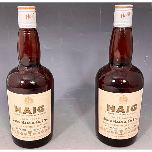 24 - 2 BOTTLES OF HAIG GOLD LABEL WHISKY