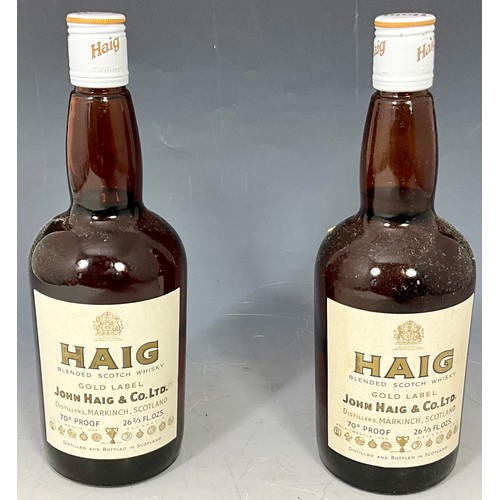 19 - 2 BOTTLES OF HAIG GOLD LABEL WHISKY