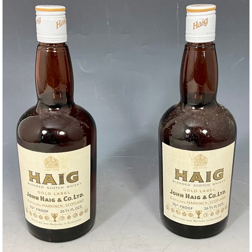 22 - 2 BOTTLES OF HAIG GOLD LABEL WHISKY