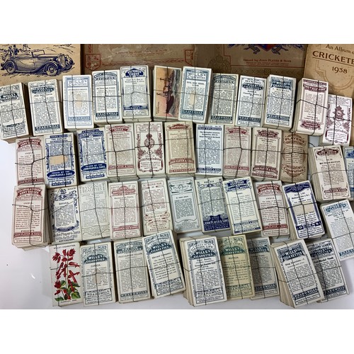 458 - CIGARETTE CARDS, TERRITORIAL ALBUM, MILITARY UNIFORMS, 9 PENNY ALBUMS, LOOSE CARDS INC WILLS, GALLAH... 